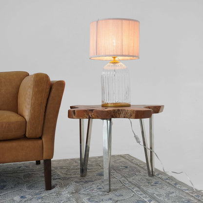 Nordic Home Romantic Table Lamp with LED Nebulis in Gold - Clear and Pink by HouseOfZazla on Tampa Home & Garden Store