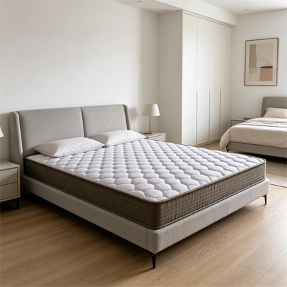 HouseOfZazla 6in Pocket Spring Mattress Twin, twin beds in modern bedroom on Tampa Home & Garden Store