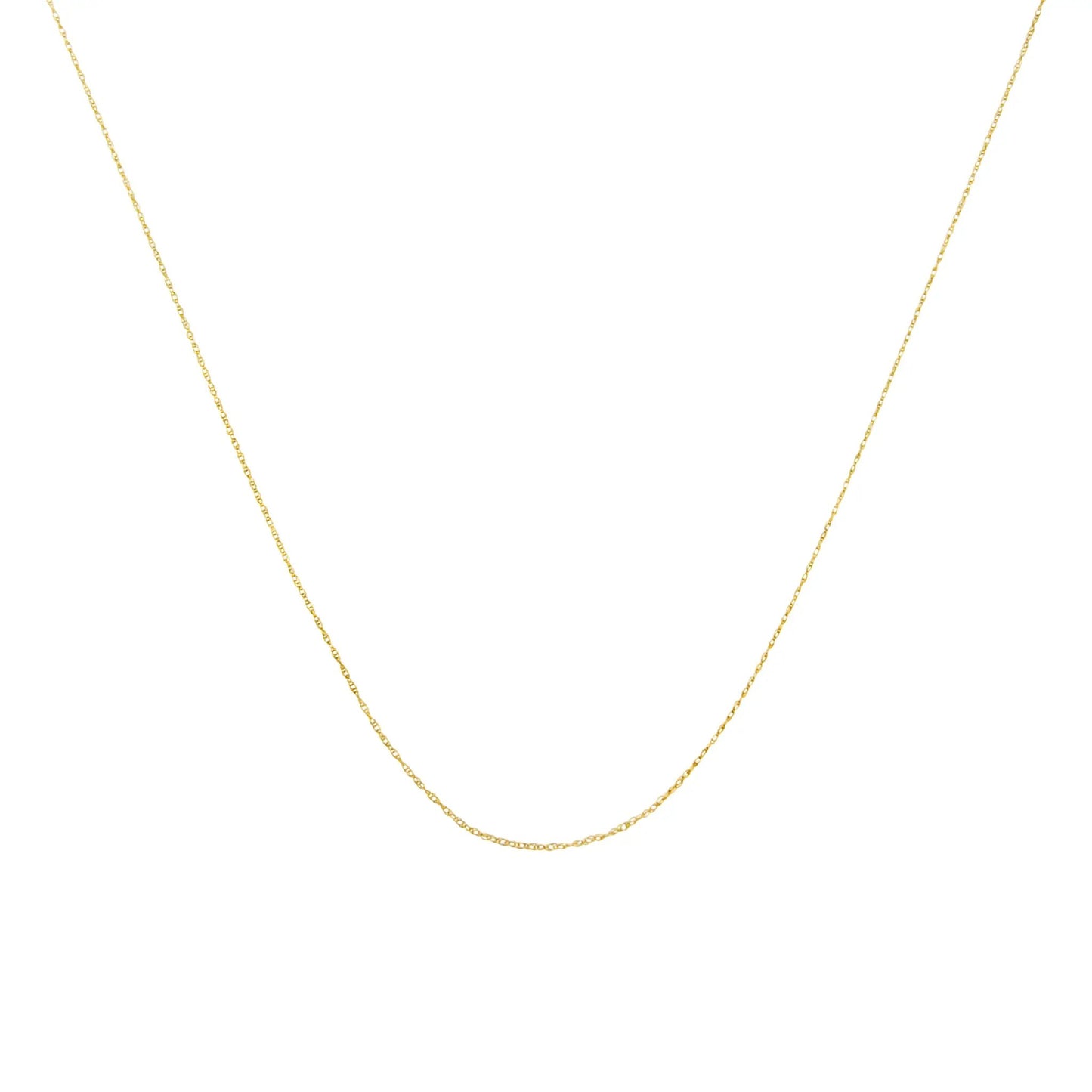 Solid 10K yellow gold 0.5mm slim unisex 18in rope chain necklace by Bids.com on Tampa Home & Garden Store