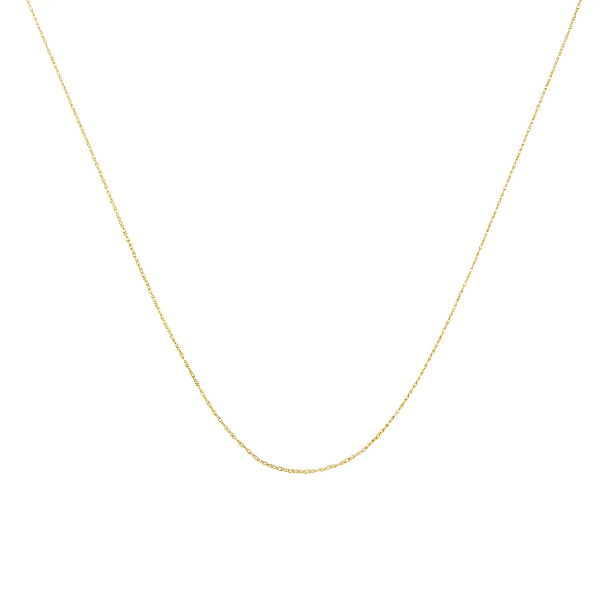Solid 10K yellow gold 0.5mm slim unisex 18in rope chain necklace by Bids.com on Tampa Home & Garden Store