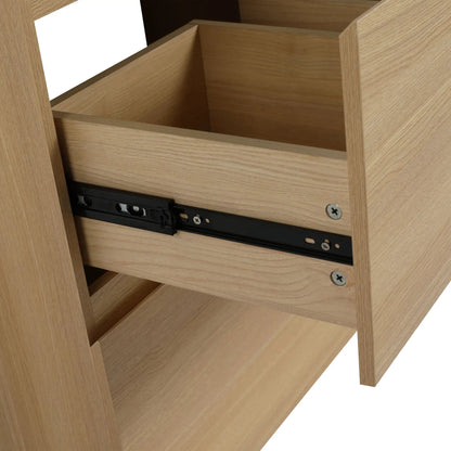 Modern Freestanding Vanity with Double Drawer
