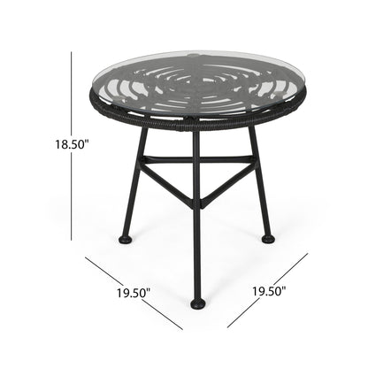 Petrichor Outdoor Side Table with Steel Frame
