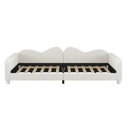 Upholstered Daybed With Sherpa Fabric Sofabed