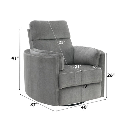 Sagen swivel glider recliner in gray fabric by Unique Piece Furniture on Tampa Home & Garden Store