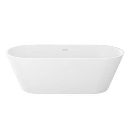 Glossy white freestanding bathtub by HouseOfZazla with drain on Tampa Home & Garden Store