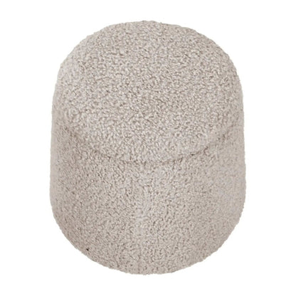 Elegant Round Storage Ottoman Upholstered