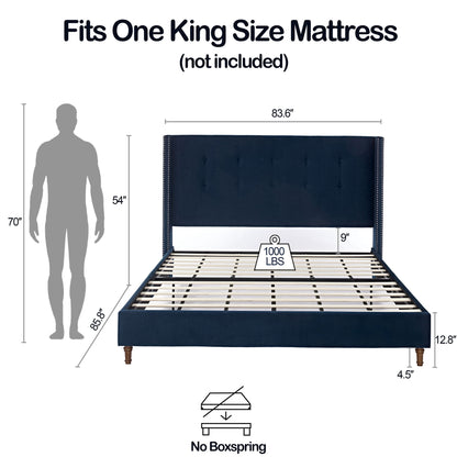 Peyton Upholstered Bed and a 54 Inch Headboard