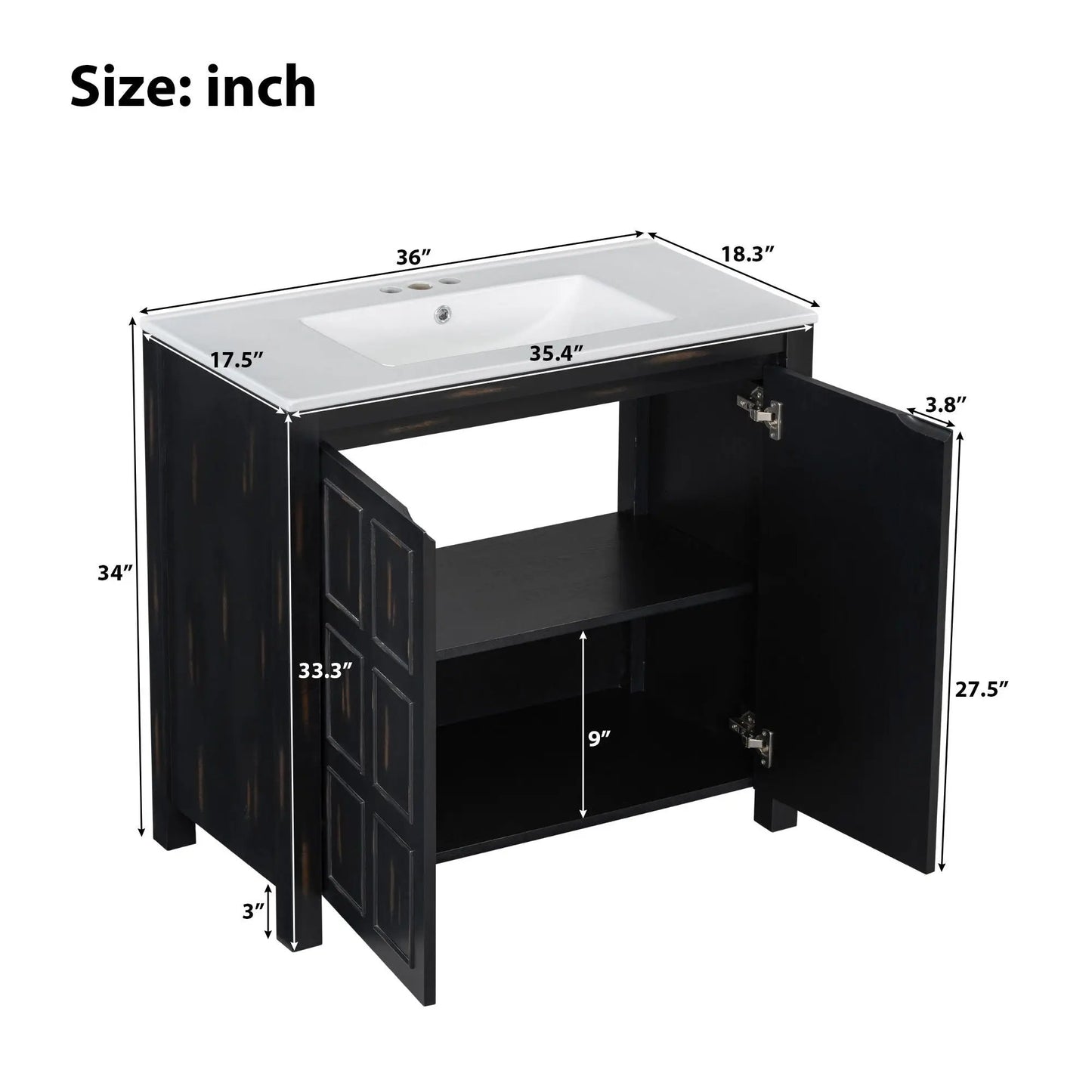 Bathroom Vanity Organizer with Sink and Cabinet