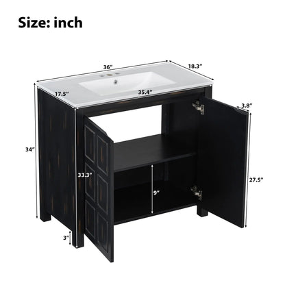 Bathroom Vanity Organizer with Sink and Cabinet