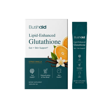 Dietary supplement Lipid-Enhanced Glutathione box and tube; citrus vanilla skin support on Tampa Home & Garden Store