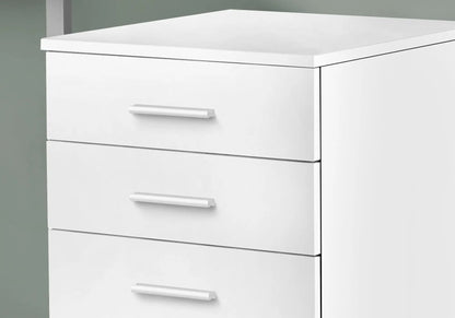 File cabinet white finish with slim bar handles and multiple drawers for office storage on Tampa Home & Garden Store
