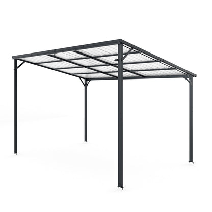 Outdoor 12X8 Galvanized Steel Pergola and Canopy