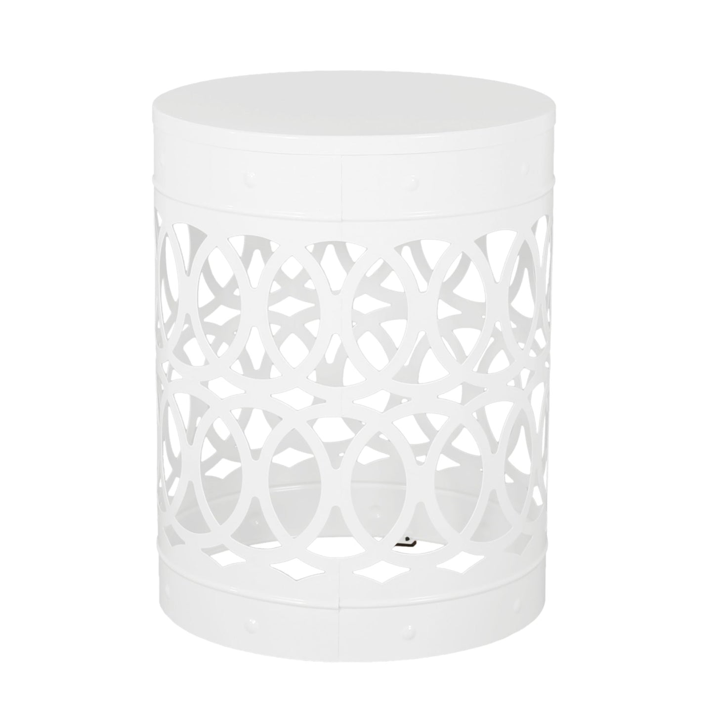 Outdoor Metal Side Tables Set of Two for Patio