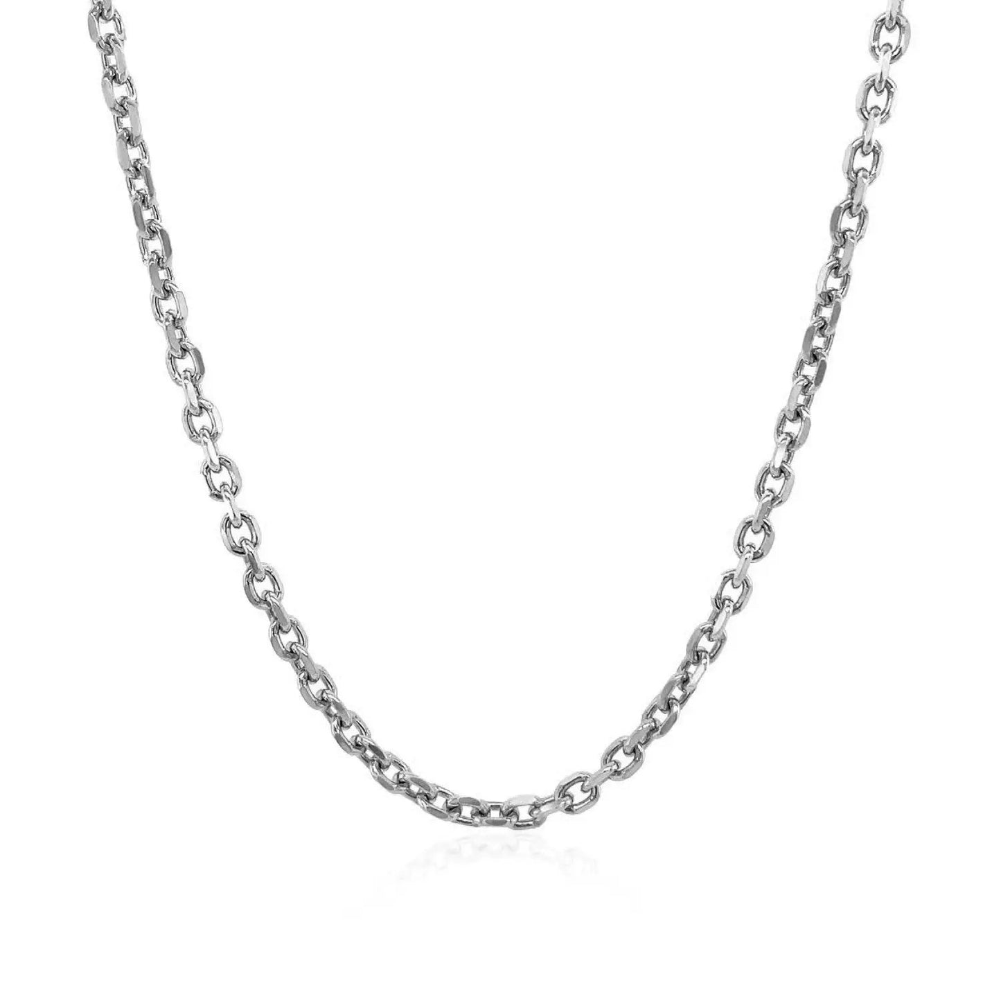 2.3mm 14k white gold diamond-cut cable link chain necklace by Bids.com on Tampa Home & Garden Store