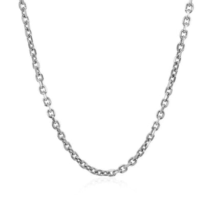 2.3mm 14k white gold diamond-cut cable link chain necklace by Bids.com on Tampa Home & Garden Store