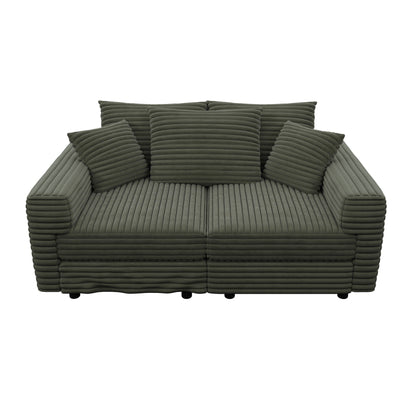 Convertible Sofa With Deep Seat and Pillows
