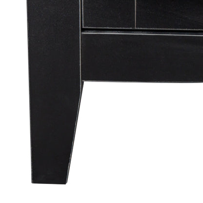 Cabinet with 4 doors and 4 open shelves black freestanding storage unit on Tampa Home & Garden Store