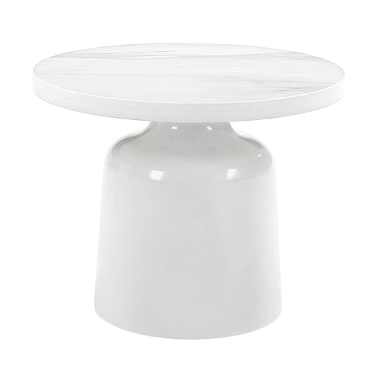 Zaid Engineering Marble High Gloss Table coffee table with white marble top HouseOfZazla on Tampa Home & Garden Store