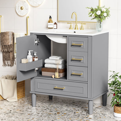Traditional Bathroom Vanity With Soft Close Doors