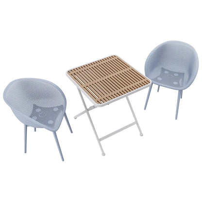 2 Pack Lounge Chair Set and Folding Square Table