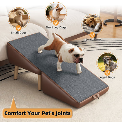 UPGRADED Dog Stairs for Small Dogs and Cats Foldable Wooden Pet Ramp by HouseOfZazla on Tampa Home & Garden Store