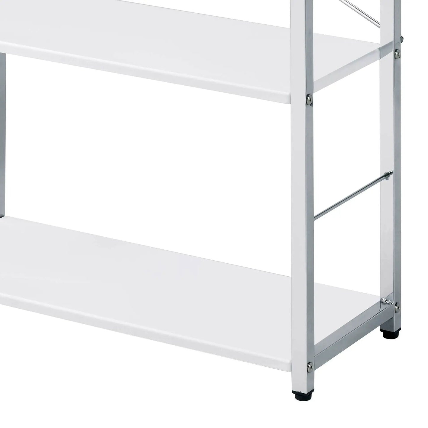 Tennos Bookshelf in White With 4-Tier Storage