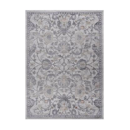 Marfi Trendy Oriental Area Rug gray beige floral border by Unique Piece Furniture on Tampa Home & Garden Store
