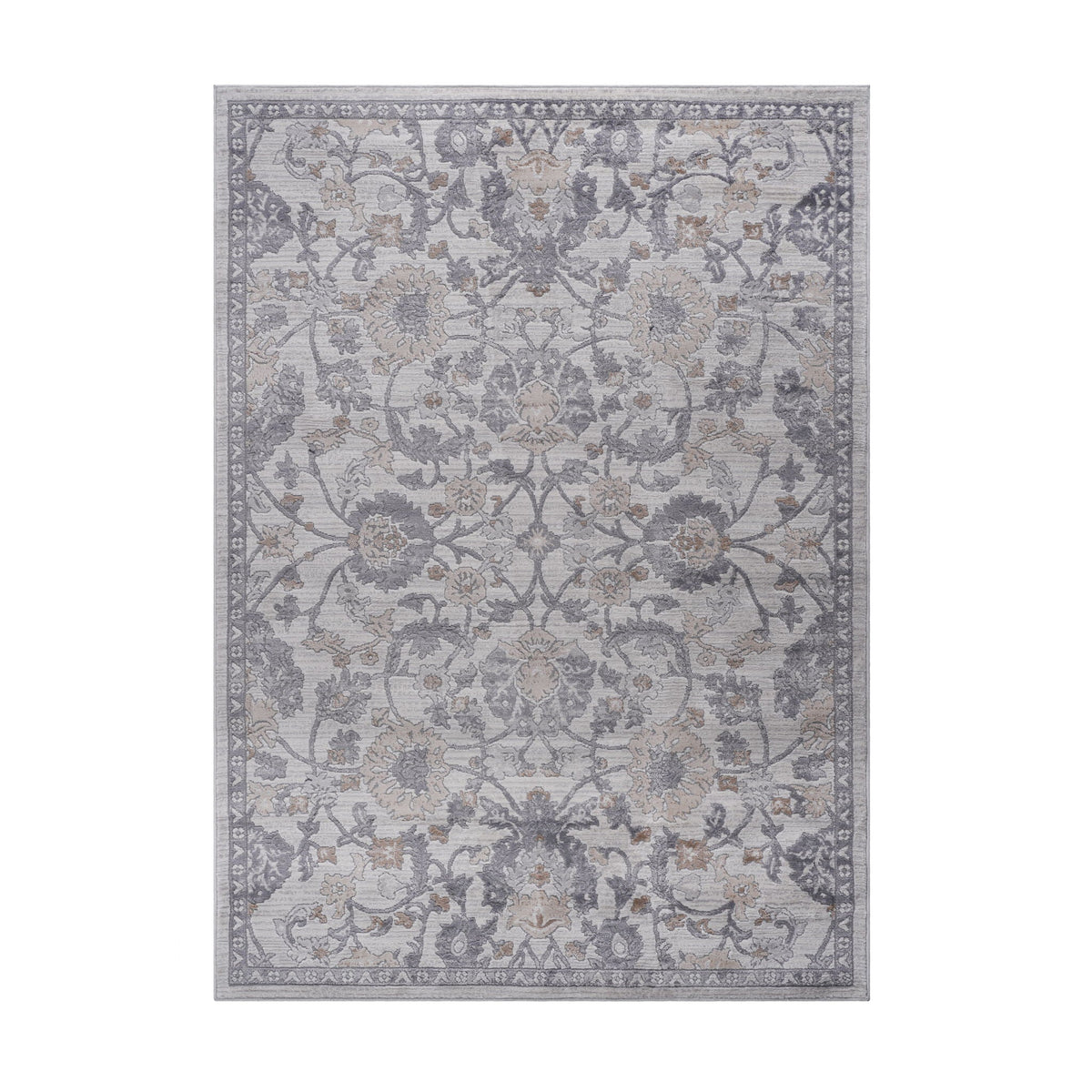Marfi Trendy Oriental Area Rug gray beige pattern by HouseOfZazla on Tampa Home & Garden Store