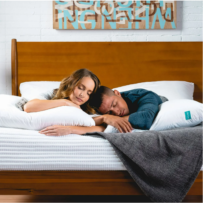 Premium Down-Alternative Bed Pillow HouseOfZazla, white hypoallergenic fill on a bed on Tampa Home & Garden Store