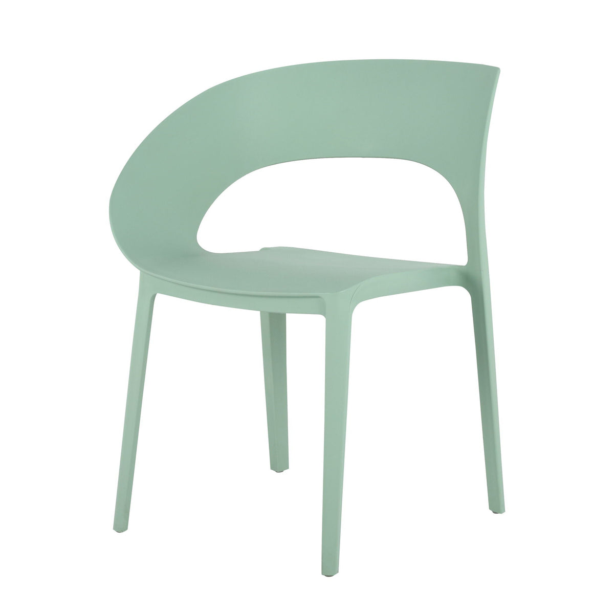 Modern outdoor chair mint green plastic curved-back by HouseOfZazla on Tampa Home & Garden Store