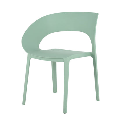 Modern outdoor chair mint green plastic curved-back by HouseOfZazla on Tampa Home & Garden Store