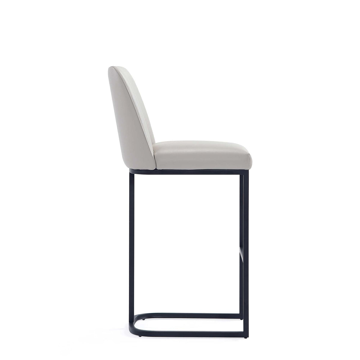 Serena Barstool bar-height cream faux-leather seat with black metal cantilever frame on Tampa Home & Garden Store