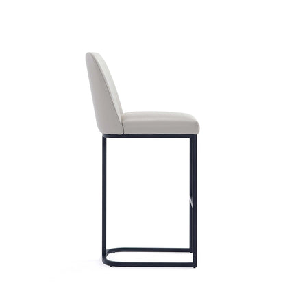 Serena Barstool bar-height cream faux-leather seat with black metal cantilever frame on Tampa Home & Garden Store