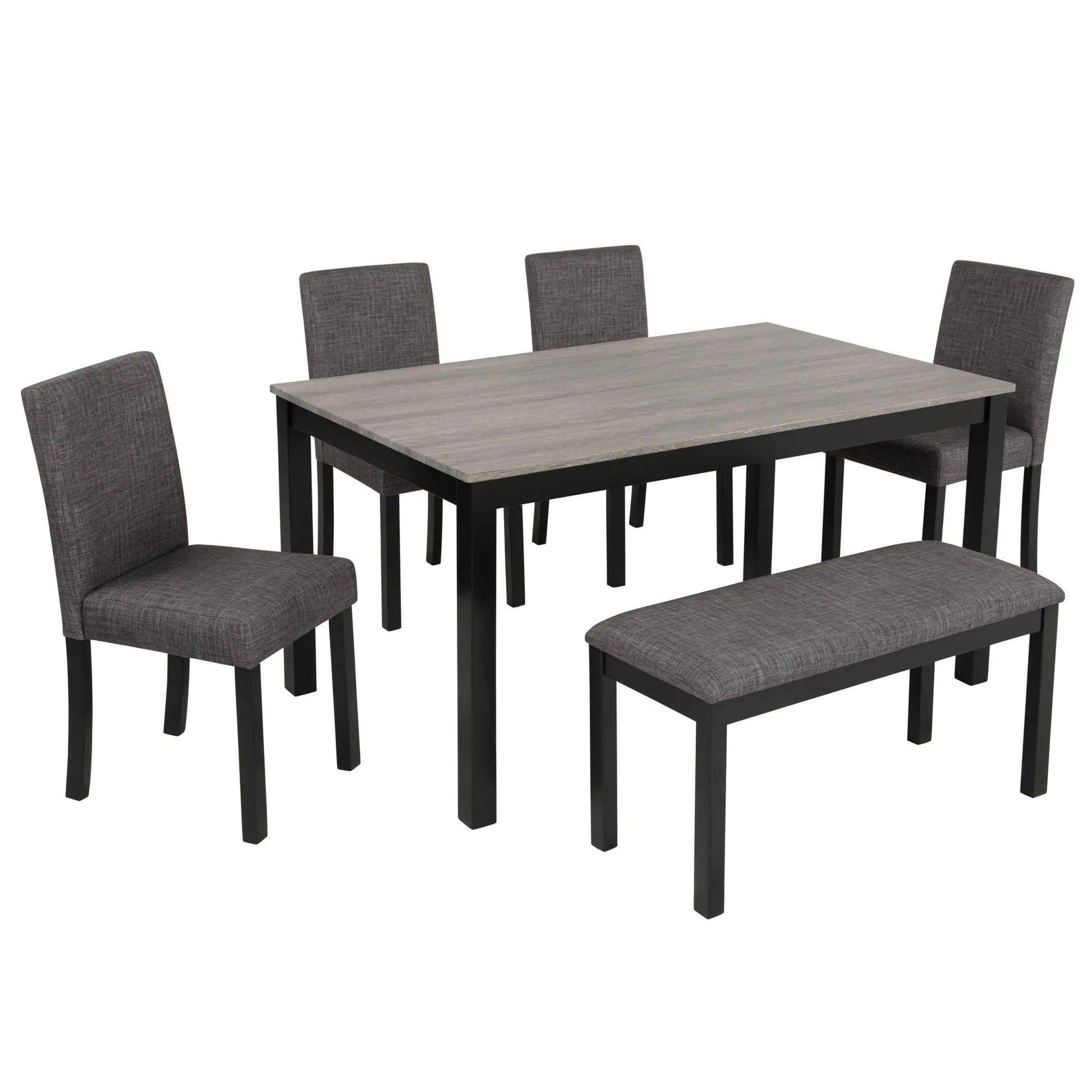 Modern dining table set upholstered gray chairs by Unique Piece on Tampa Home & Garden Store