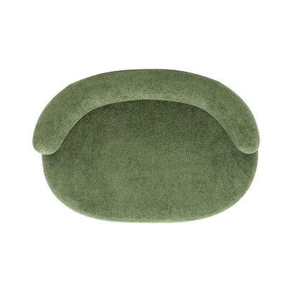 Shep 36in Curved Dog Sofa Bed Moss Green Fleeced Teddy by HouseOfZazla on Tampa Home & Garden Store