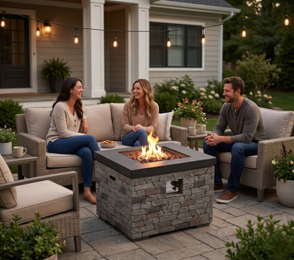 32 Inch Outdoor Propane Fire Pit Table for Patio