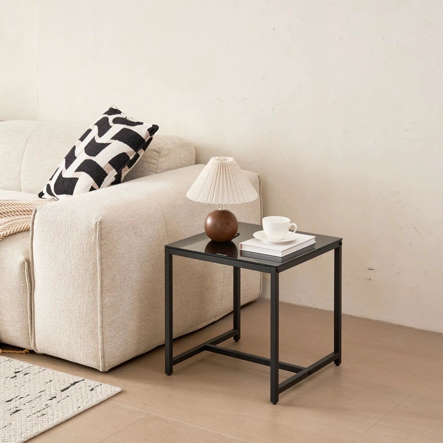 Table For Living Room coffee tables - pair with black metal frames and glass tops on Tampa Home & Garden Store