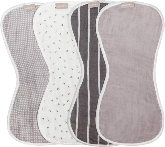 WeeSprout 100% Organic Cotton Burp Cloths — Ultra-Absorbent, Multi-Functional & Gentle on Baby’s Skin