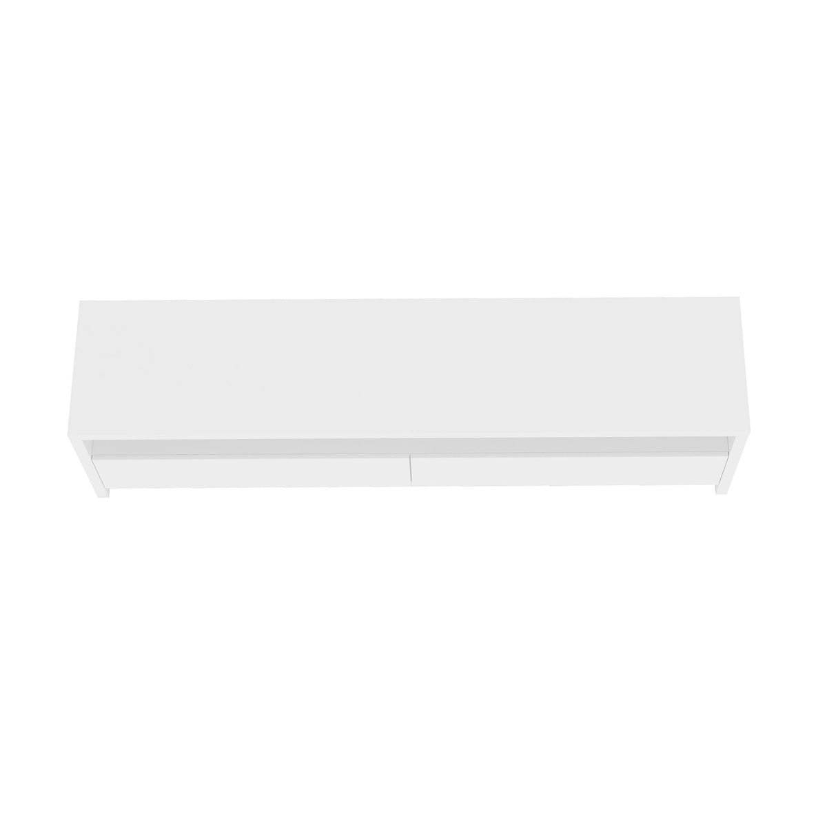 Modern 70-inch TV stand with full-extension drawers in white finish on Tampa Home & Garden Store
