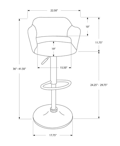 Swivel Bar Stool Adjustable Height Contemporary