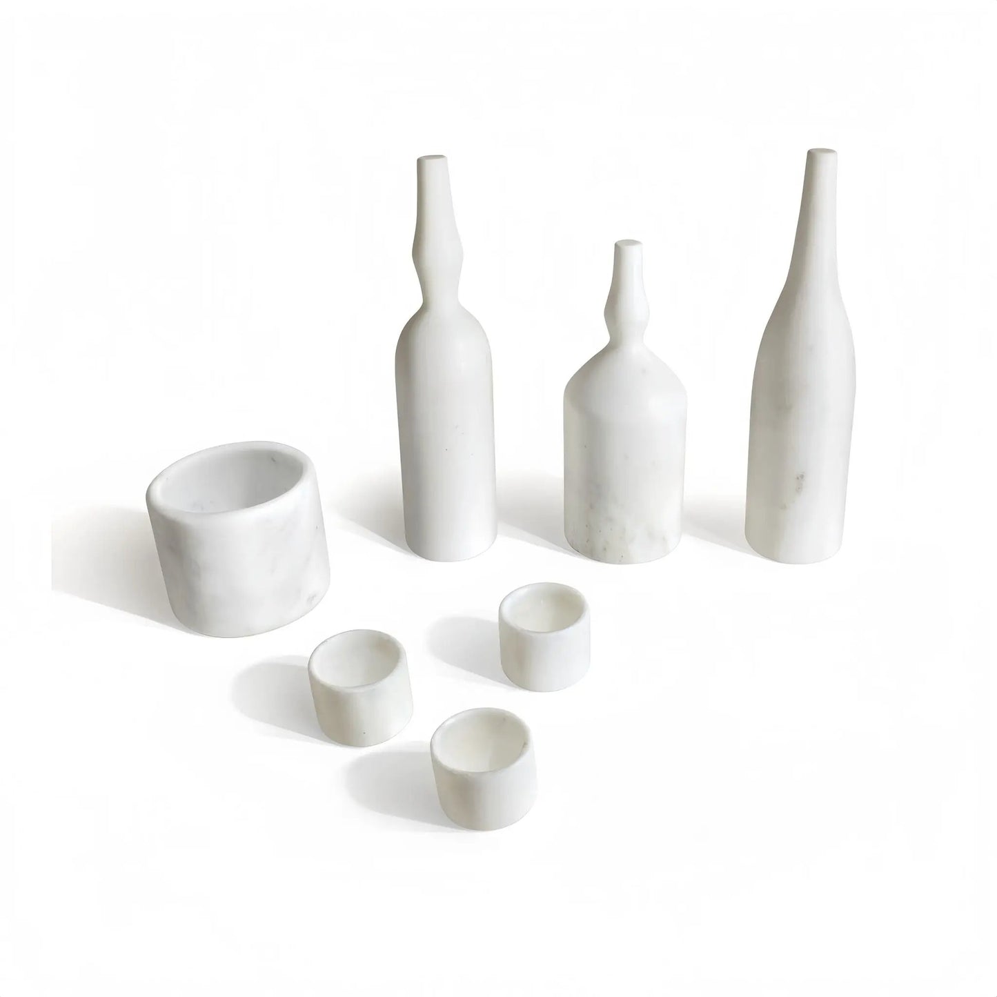 7-Piece Luxury Natural Marble Living Room Accessories Set by Unique Piece Furniture on Tampa Home & Garden Store