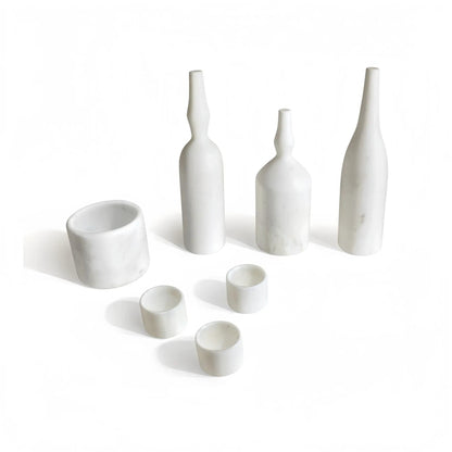 7-Piece Luxury Natural Marble Living Room Accessories Set by Unique Piece Furniture on Tampa Home & Garden Store
