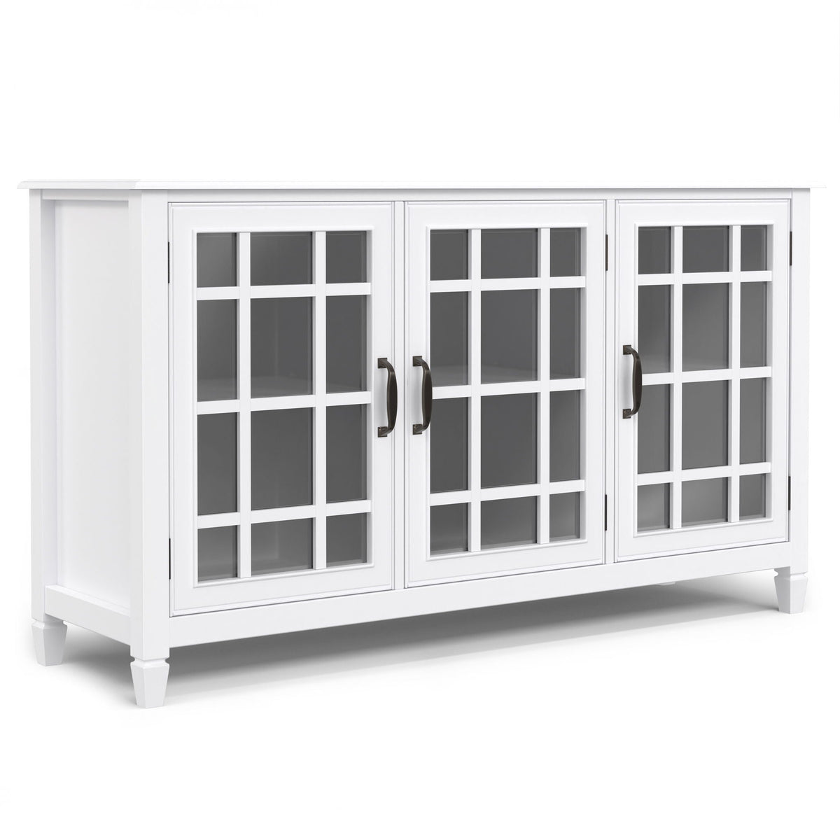 Traditional Buffet Cabinet by HouseOfZazla white tall display cabinet with glass pane doors on Tampa Home & Garden Store