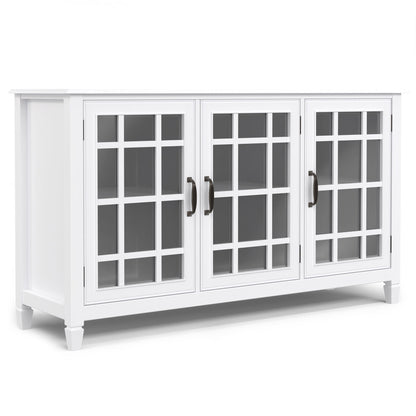 Traditional Buffet Cabinet by HouseOfZazla white tall display cabinet with glass pane doors on Tampa Home & Garden Store