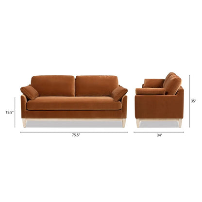 Pasadena Modern Farmhouse Sofa with Rubberwood
