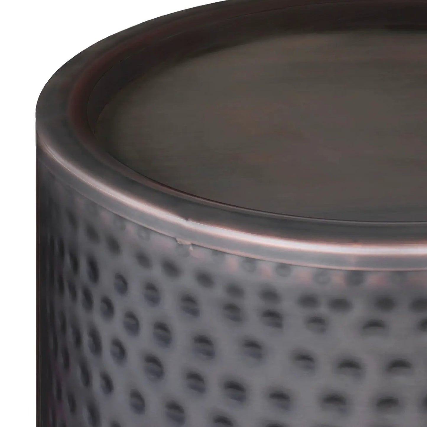 Corbin Hammered Metal Side Table for Living Room