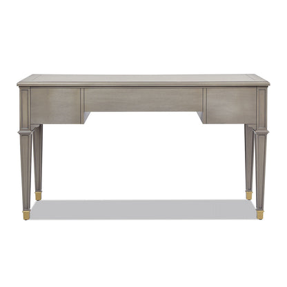 Dauphin 3-Drawer Executive Desk with softclose drawers in light gray finish by HouseOfZazla on Tampa Home & Garden Store