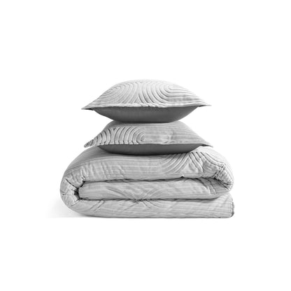 BedGear Performance Duvet Set, Queen, Grey/Racetrack pattern by HouseOfZazla Bedding on Tampa Home & Garden Store
