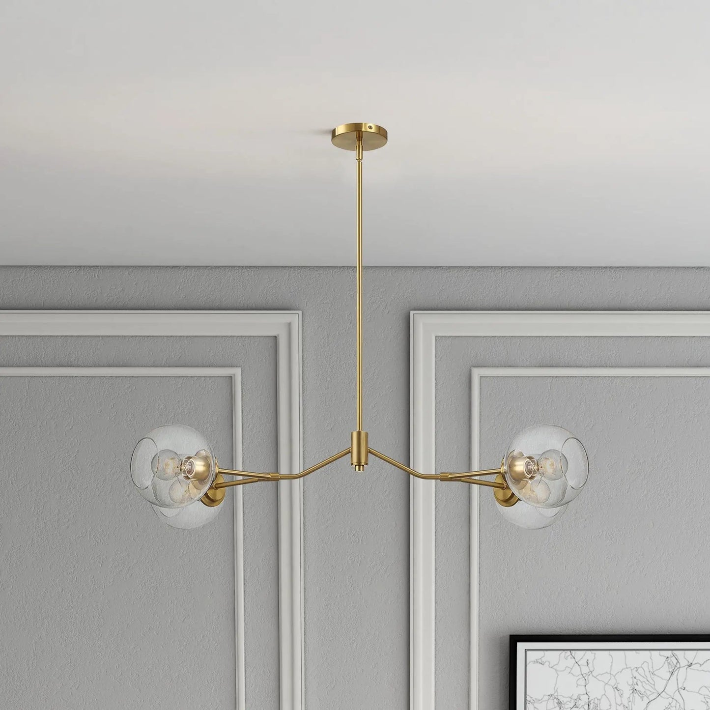 Jewel 4 Lights Chandelier In Clear Gold Fixture