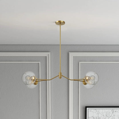 Jewel 4 Lights Chandelier In Clear Gold Fixture